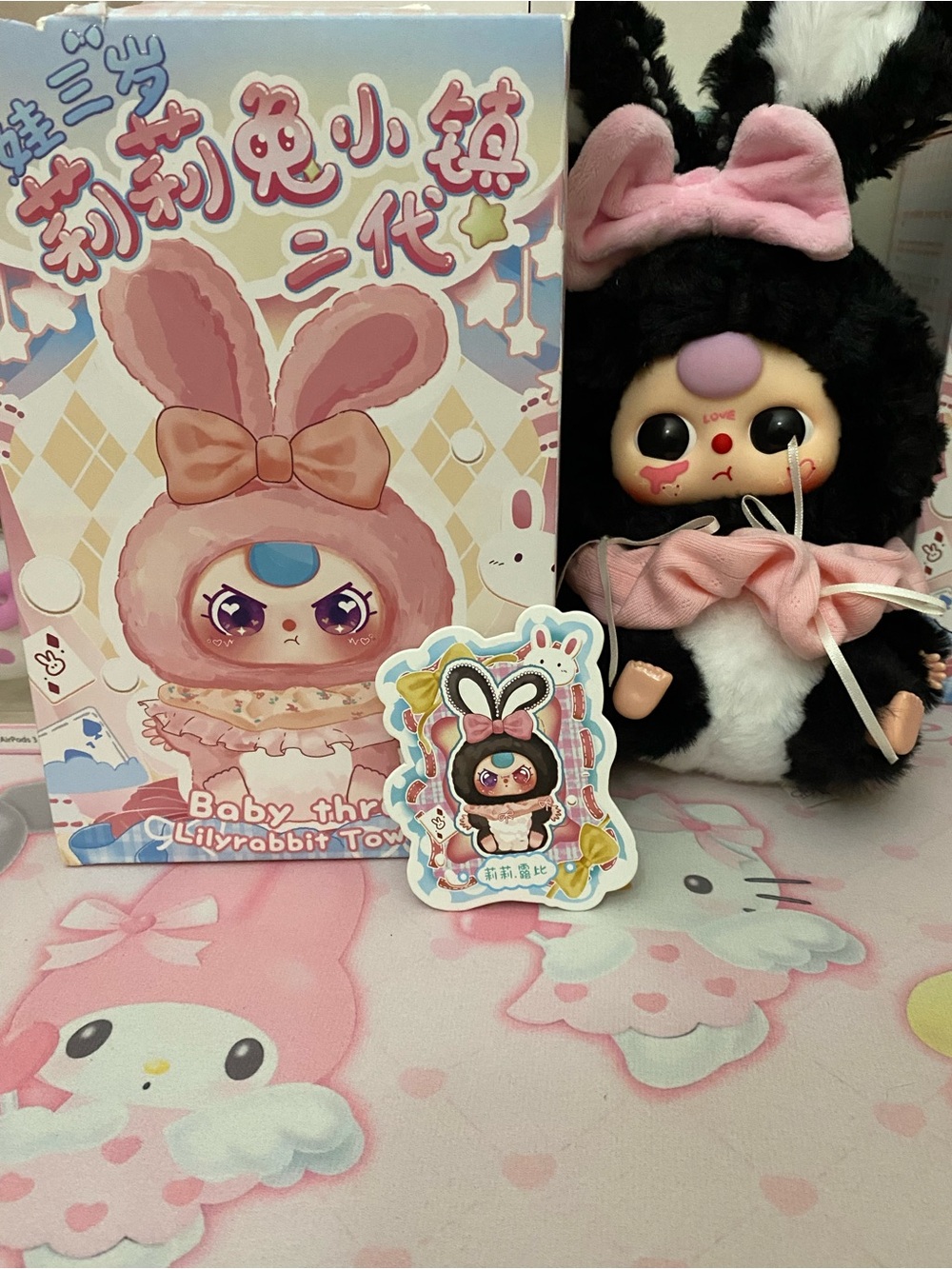 BB3 Lillyrabbit Plush Doll in Black and Pink